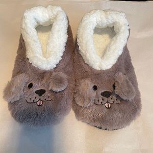 Fuzzy Dog Slippers